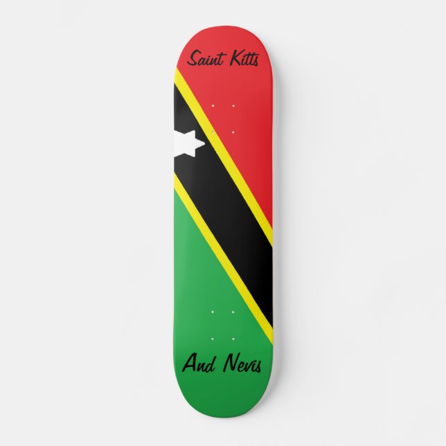 Saint Kitts and Nevis skateboard Deck (Front)
