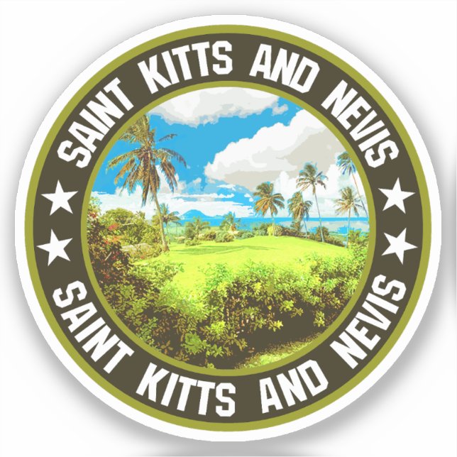 Saint Kitts and Nevis                              Sticker (Front)