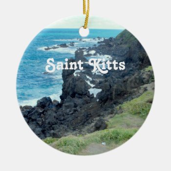 Saint Kitts Coast Ceramic Ornament by GoingPlaces at Zazzle