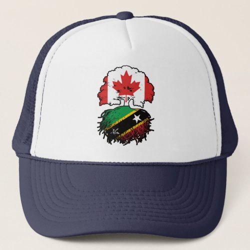 Saint Kitts Kittitian Canadian Canada Tree Roots Trucker Hat
