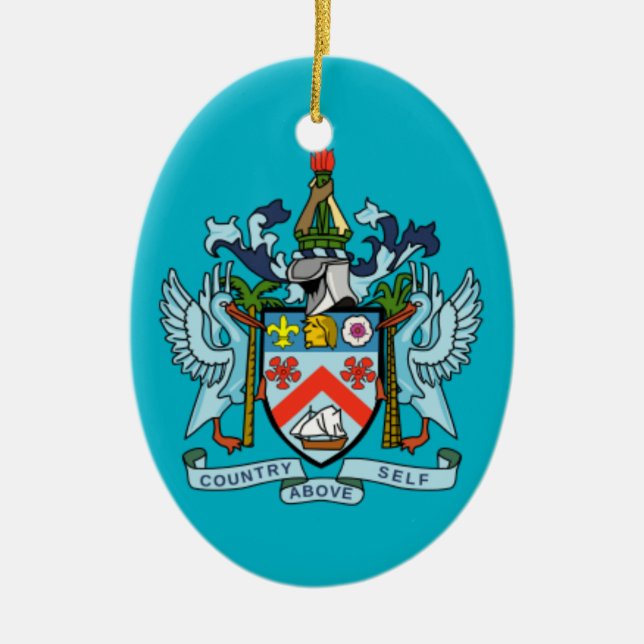 Saint Kitts* & Nevis Christmas Ornament (Front)