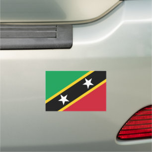 Saint Kitts & Nevis Flag Car Magnet