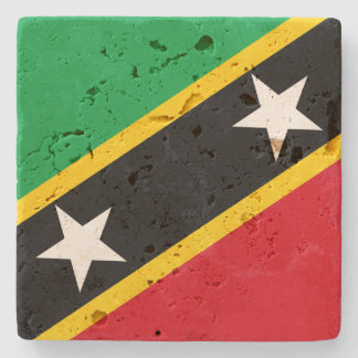 Saint Kitts & Nevis Flag Stone Coaster