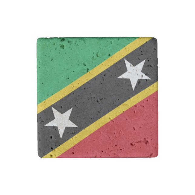 Saint Kitts & Nevis Flag  Stone Magnet (Front)