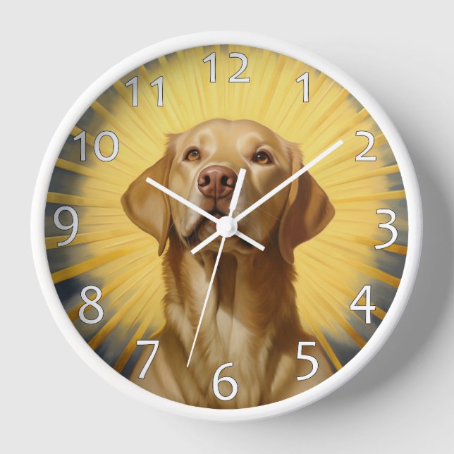 Saint Labrador retriever Clock (Front)