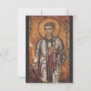Saint Lawrence Mosaic Historical Art Thank You Card