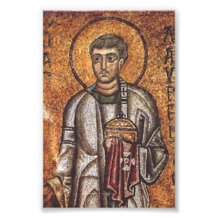 Saint Lawrence Orthodox Mosaic Art Print