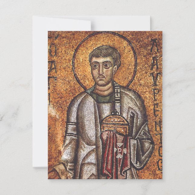 Saint Lawrence Orthodox Mosaic Art Print (Front)