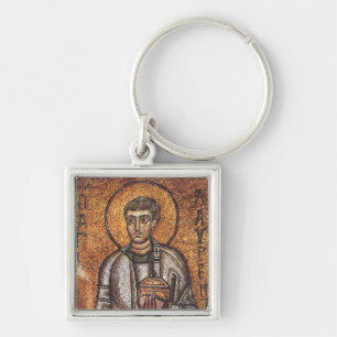 Saint Lawrence Orthodox Mosaic Art Print Keychain