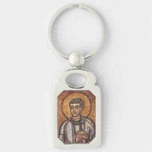 Saint Lawrence Orthodox Mosaic Art Print Keychain