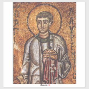 Saint Lawrence Orthodox Mosaic Art Print Sticker