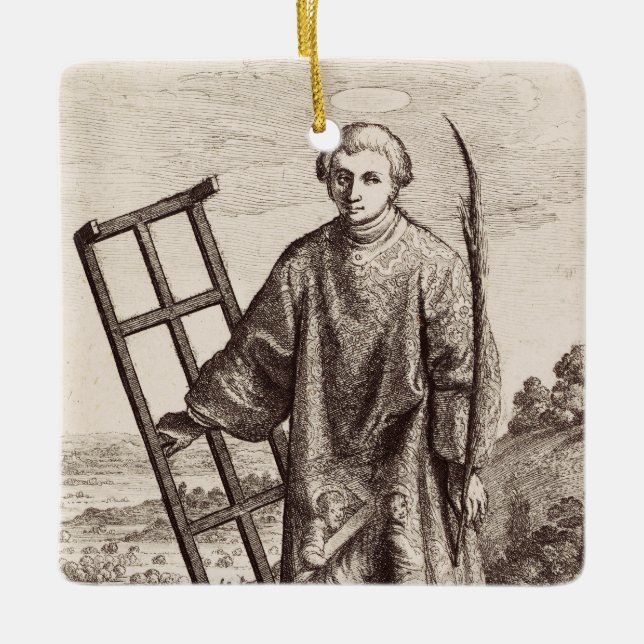 Saint Lawrence patron saint archive Ceramic Ornament (Front)