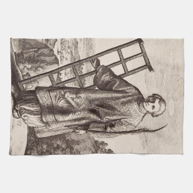 Saint Lawrence patron saint archive Kitchen Towel (Horizontal)