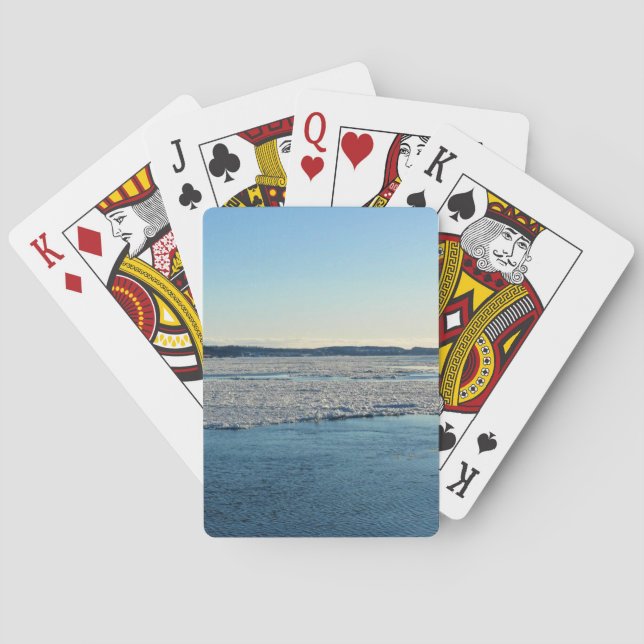 Saint Lawrence River in Winter, Quebec, Canada Poker Cards (Back)