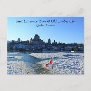 Saint Lawrence River & Old Quebec City, Quebec Postcard