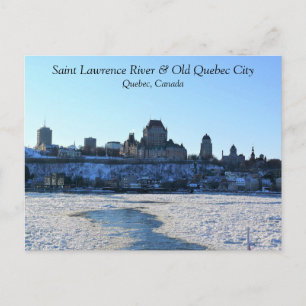 Saint Lawrence River & Old Quebec City, Quebec Postcard