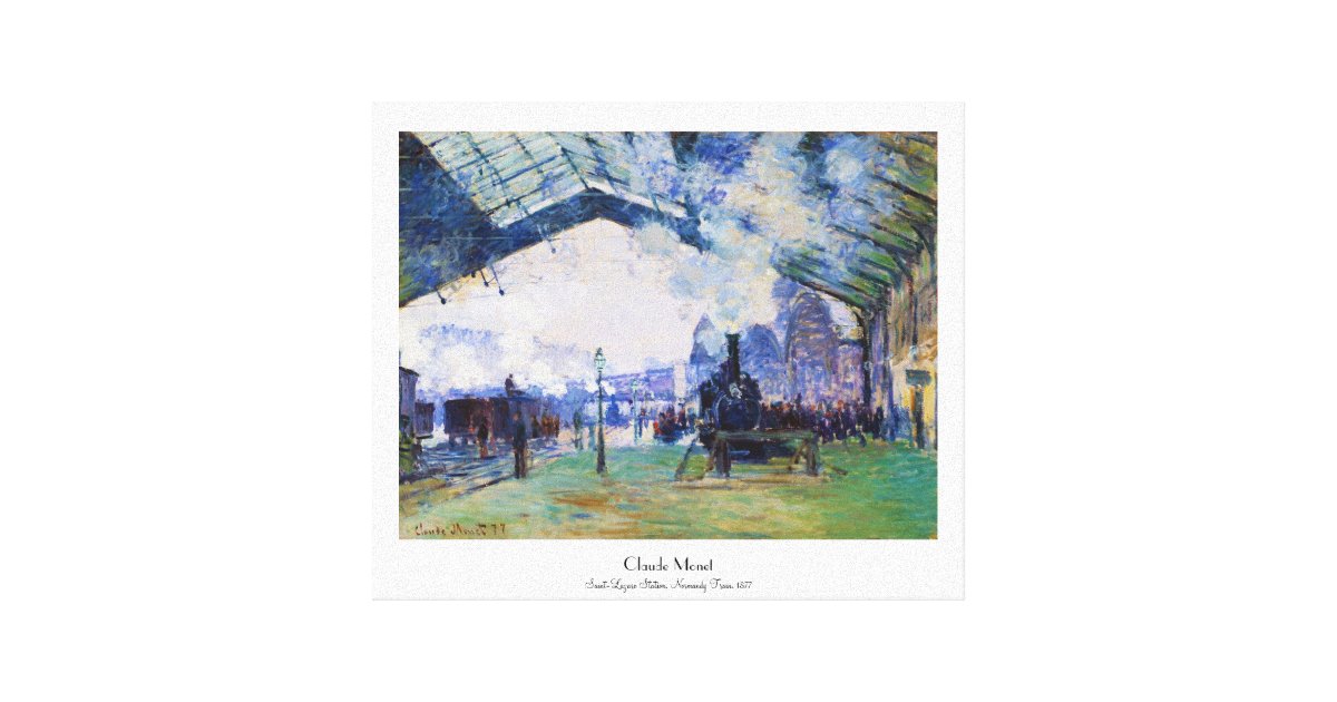 Saint Lazare Station Normandy Train Claude Monet Canvas Print Zazzle Com