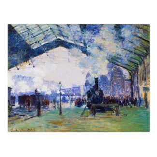 Saint-Lazare Station, Normandy Train, Claude Monet Postcard