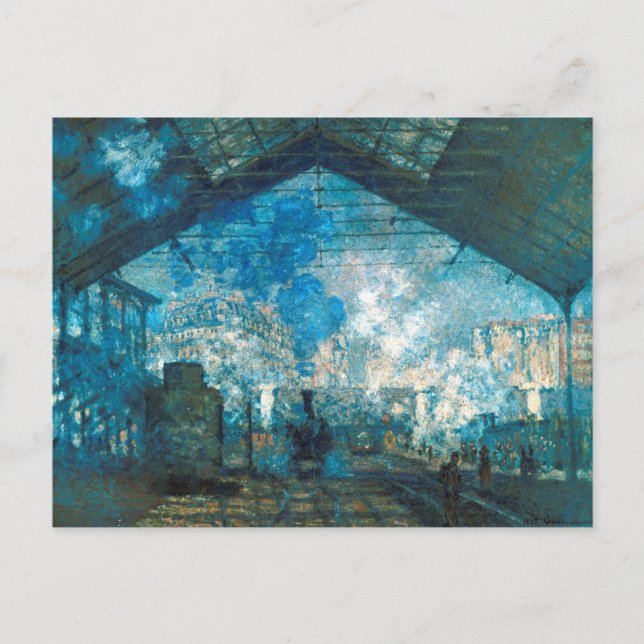 Saint Lazare Train Station by Claude Monet Postcard (Front)