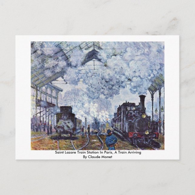 Saint Lazare Train Station In Paris Postcard (Front)