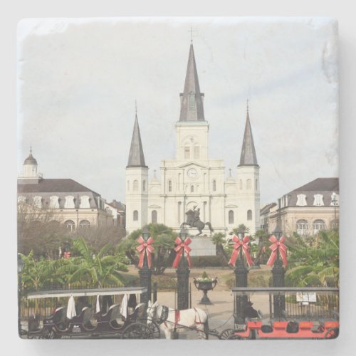 Saint Louis Cathedral New Orleans Ornament Stone Coaster