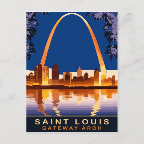 Saint Louis Gateway Arch Travel Postcard