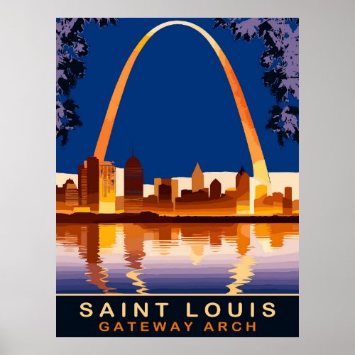 Saint Louis Gateway Arch Travel Poster