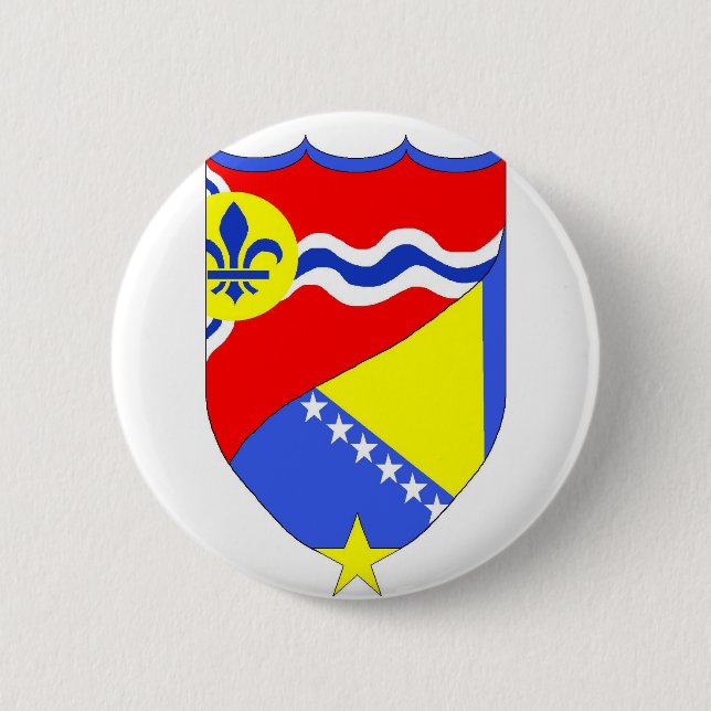 Saint Louis Missouri & Brcko Bosnia button (Front)