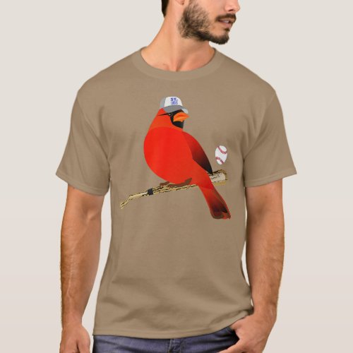 Saint Louis Red Cardinal  Funny Bird Design  T_Shirt