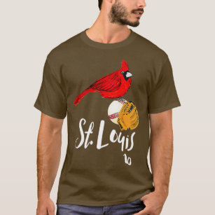 Saint Louis Red Cardinal  Number 10 Baseball Art  T-Shirt