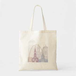 SAINT LOUIS SKYLINE POSTER PASTEL TOTE BAG