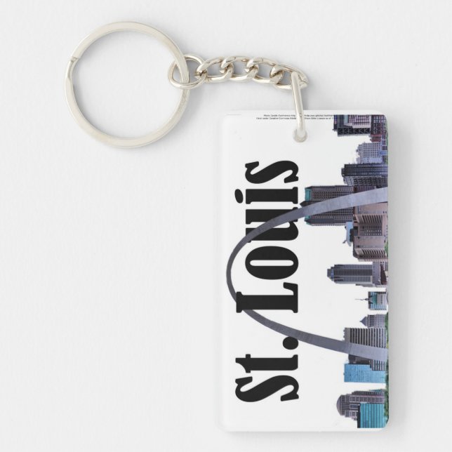 Saint Louis Skyline with St. Louis in the Sky Keychain (Front)