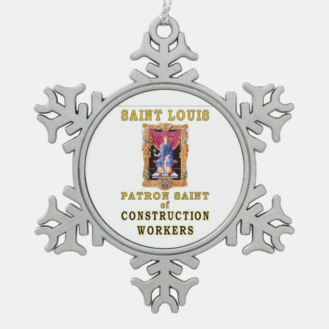 SAINT LOUIS SNOWFLAKE PEWTER CHRISTMAS ORNAMENT (Front)