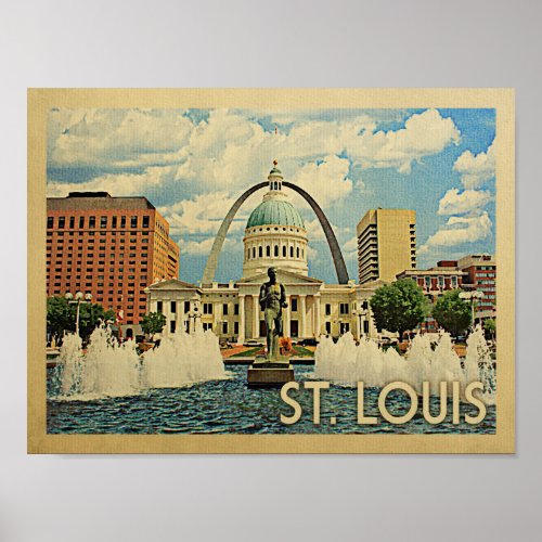 Saint Louis Vintage Travel Poster