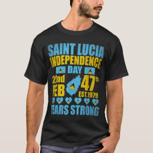 Saint lucia 47th independence day lucian pride st T-Shirt
