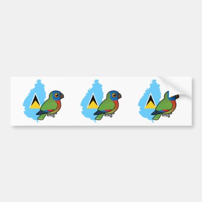 Saint Lucia Amazon Flag Bumper Sticker