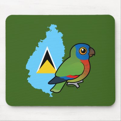 Saint Lucia Amazon Flag Mouse Pad