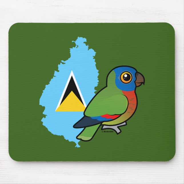 Saint Lucia Amazon Flag Mouse Pad (Front)