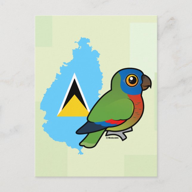 Saint Lucia Amazon Flag Postcard (Front)