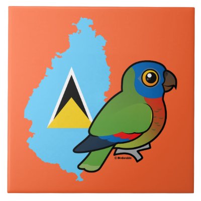 Saint Lucia Amazon Flag Tile