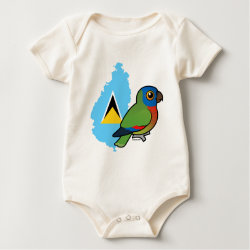 Saint Lucia Amazon Map Infant Organic Creeper