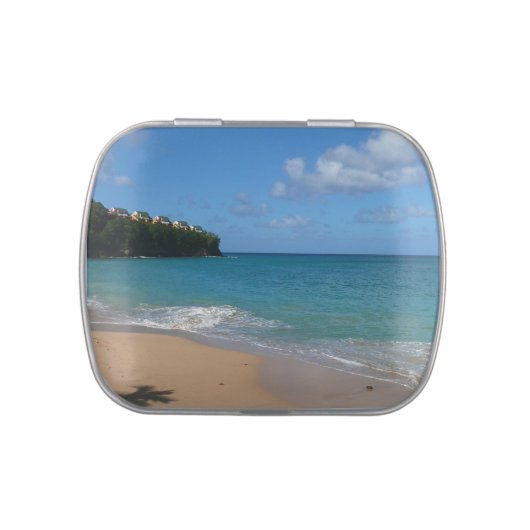 Saint Lucia Beach Tropical Vacation Landscape Candy Tin (Top)