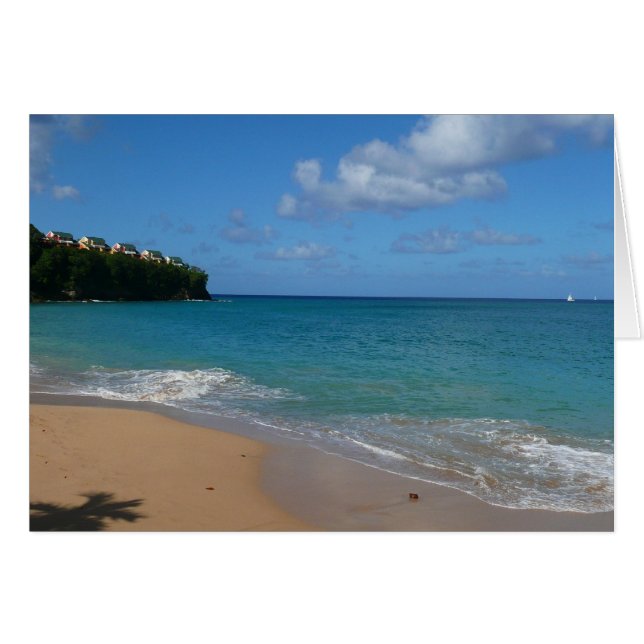 Saint Lucia Beach Tropical Vacation Landscape Cards (Front Horizontal)