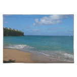 Saint Lucia Beach Tropical Vacation Landscape Cloth Placemat