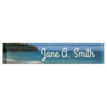 Saint Lucia Beach Tropical Vacation Landscape Desk Name Plate