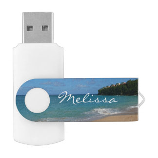 Saint Lucia Beach Tropical Vacation Landscape Flash Drive