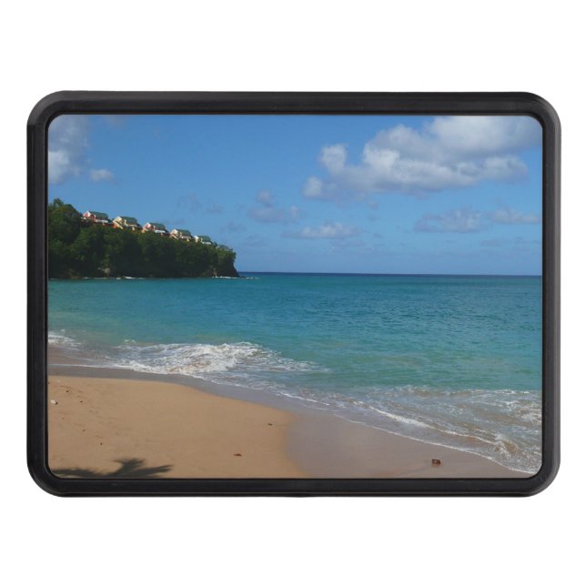 Saint Lucia Beach Tropical Vacation Landscape Hitch Cover (Front)