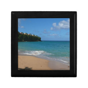 Saint Lucia Beach Tropical Vacation Landscape Jewelry Box