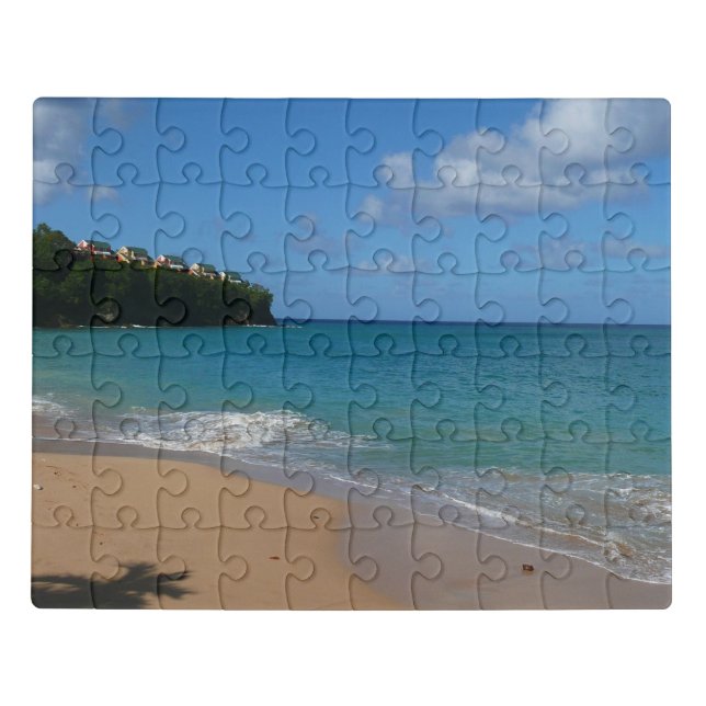 Saint Lucia Beach Tropical Vacation Landscape Jigsaw Puzzle (Puzzle Horizontal)