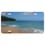 Saint Lucia Beach Tropical Vacation Landscape License Plate